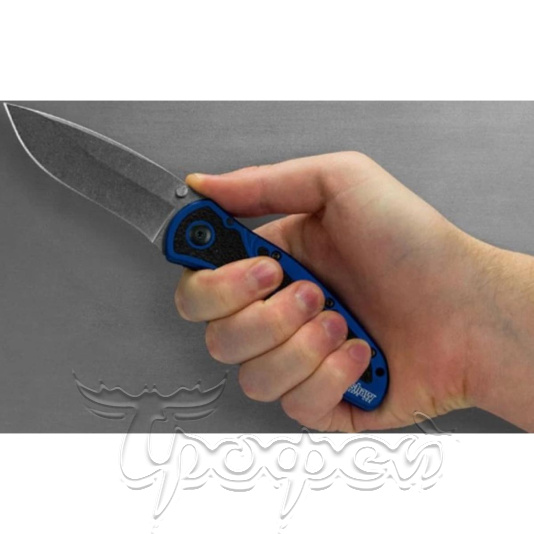Нож склад., алюм. рук-ть синяя, клинок Sandvik 14C28N - K1670NBSW Blur 