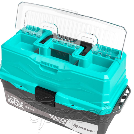 Ящик для снастей Tackle Box трехполочный бирюзовый (N-TB-3-Т) NISUS 