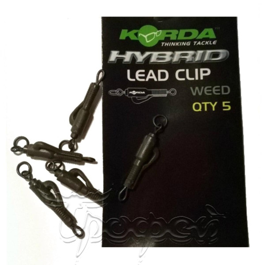 Клипса безопасная Korda Hybrid Lead Clip Weed (KHCW) 