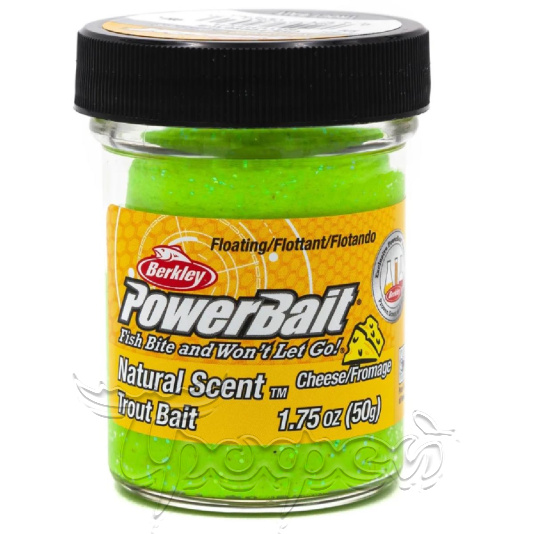 Паста форелевая PowerBait Natural Scent Cheese Chartreuse 50 гр 