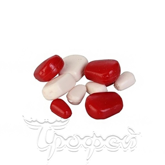 Искусственная плавающая приманка  АВ Natural Sweetcorn White & Red 20 шт 