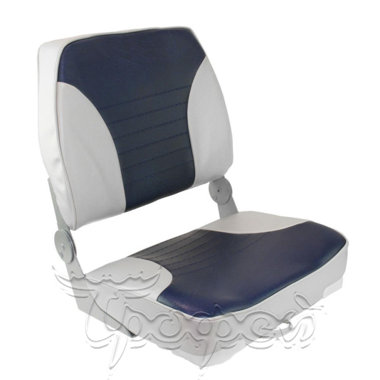Кресло XXL складное мягкое двухцветное серый/синий 1040691 