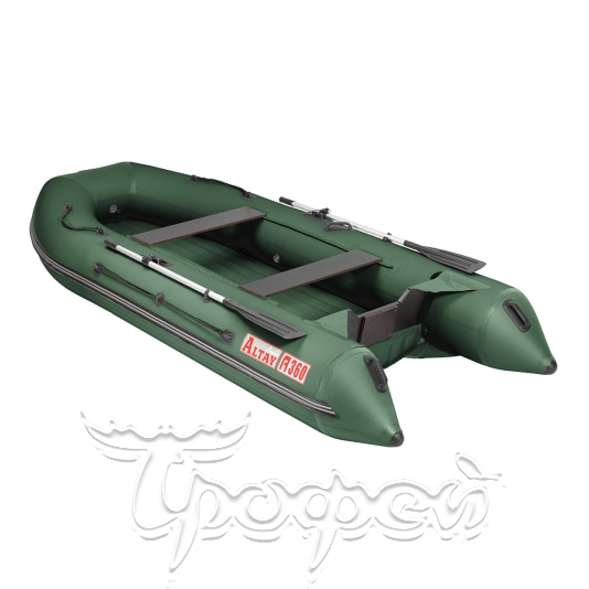 Лодка Алтай А360 (зеленый, надувное дно) Тонар
