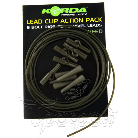 Клипса на трубке Korda Lead Clip Action Pack Weed (KLCAPW) 