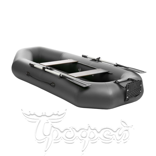 Лодка Шкипер А260нт (навесной транец, надувное дно) (серый) Тонар