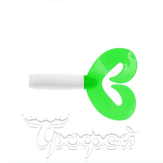 Твистер Credo Double Tail 2,95"/7,5 см White & Green (HS-12-016-N) 