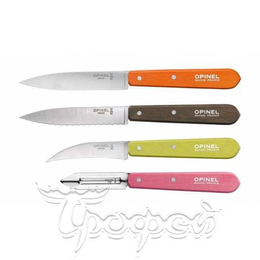 Набор ножей серии Les Essentiels №112/113/114/115- 4шт нержавеющая сталь, 4 цвета 