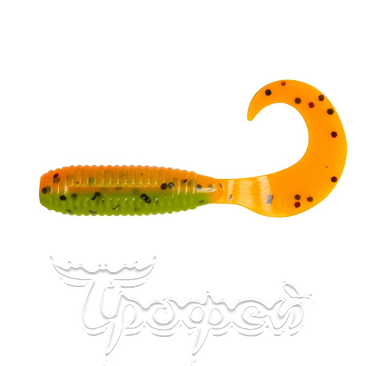 Твистер Tiny Credo 1,55"/4 см Pepper Green & Orange (HS-8-018-N) 