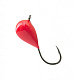 Мормышка вольфрамовая Капля с ушком d 5,0мм обмазка (красная) (1000-5006R) LumiCom  