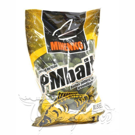 PMbaits BOILIES SOLUBLE MUSSEL 20 мм, 1 кг 
