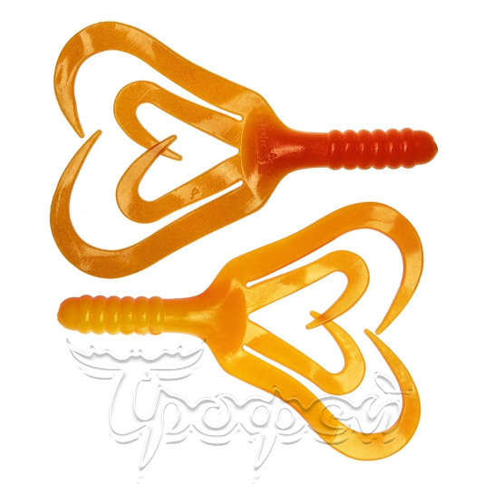 Твистер Credo Four tail 3,35"/8,5 см Orange & Yellow (HS-20-015-N) 