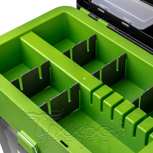 Ящик FishBox двухсекционный 19л зеленый 