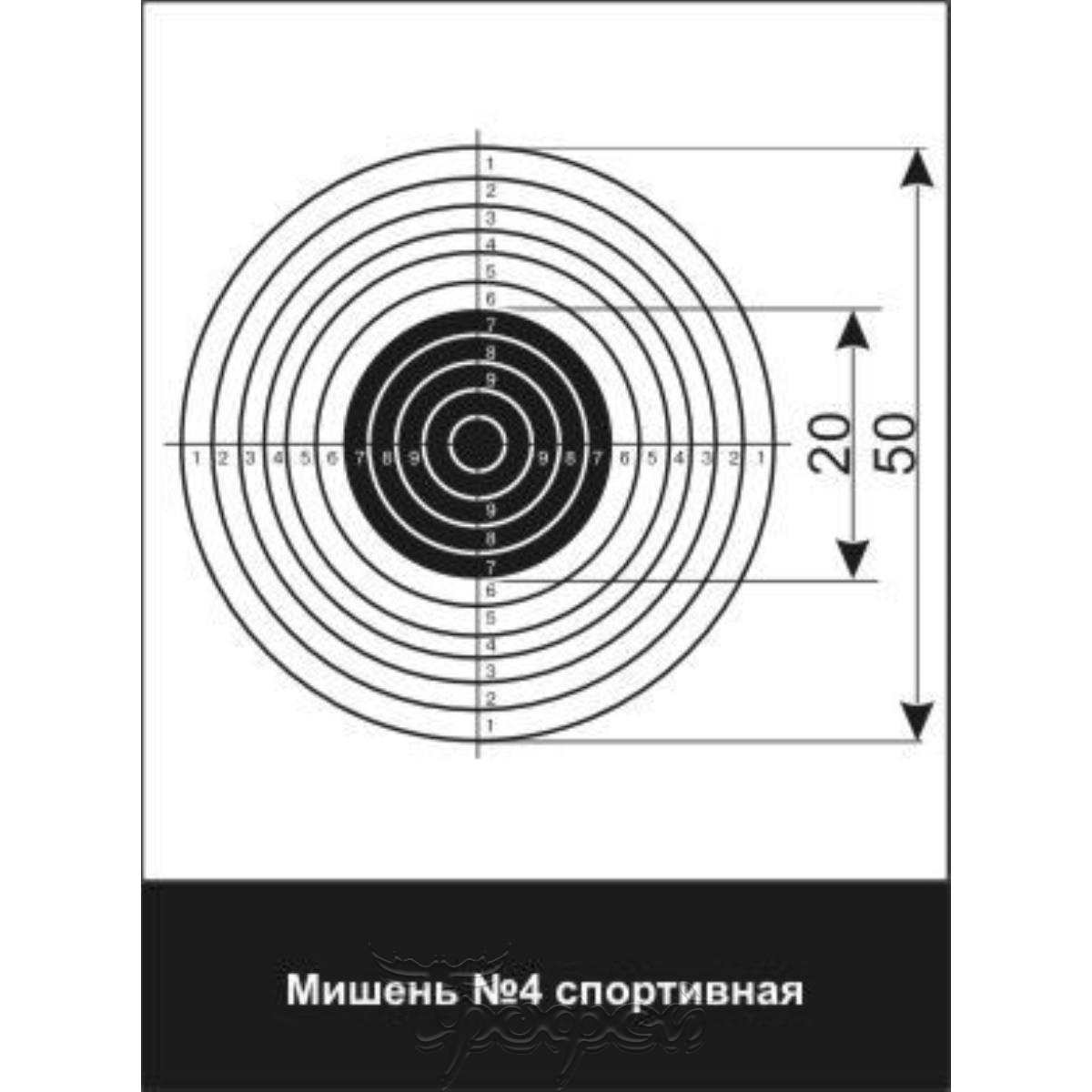 Мишень №4 спортивная (550х550)