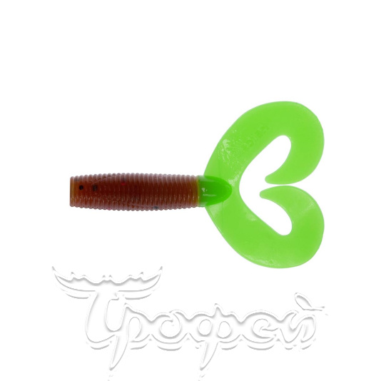 Твистер Credo Double Tail 2,95"/7,5 см Rusty Gold & Lime (HS-12-017-N) 