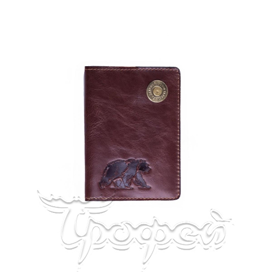 Обложка для паспорта Коричневый Медведь 
