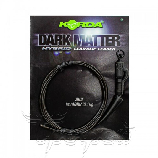Готовый монтаж Dark Matter Leader Hybrid Lead Clip Silt Brown 40lb 1м KSZ38 