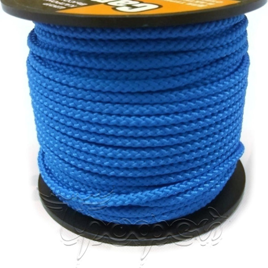 Шнур плетеный КЕМПИНГ  3,0 мм, 200 кг, 25м, синий, катушка 
