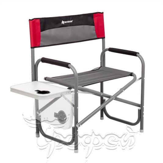 Кресло директорское с отк.стол. MAXI 200 кг серый/красный/черный (N-DC-95200T-M-R-GRD) NISUS 
