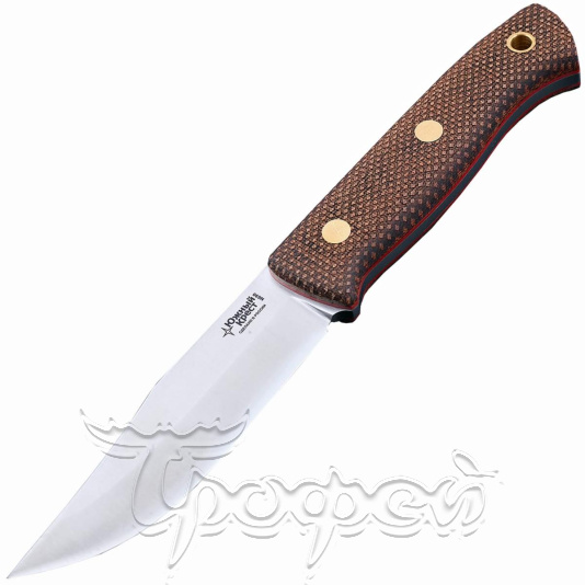 Нож Cariboo сталь N690 рукоять микарта койот насечка (Южный крест) 