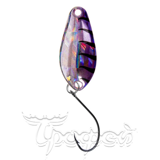 Микро приманка Beetle B цв. 241-HCr (Holographic Cristal Серебро+фиолетовый) 