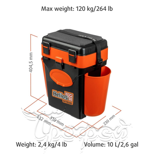 Ящик FishBox двухсекционный 10л оранжевый 