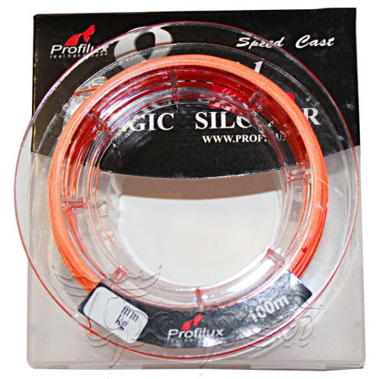 Шнур плетенный (8 нитей) 100м кислотно-оранж Profilux Super Silk 