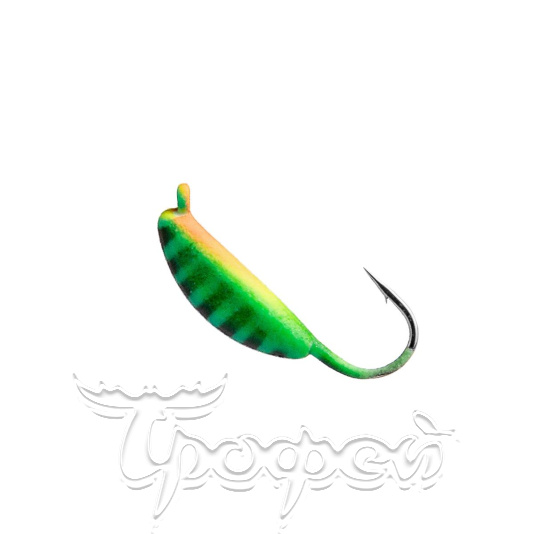 Мормышка вольф Супер банан с ушком цв. 312P фосф 