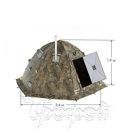 Универсальная палатка УП-2 прут 10 мм. Камыш, Берег 