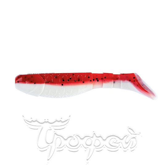 Виброхвост Chubby 3,55"/9 см Red & White (HS-4-003-N) 