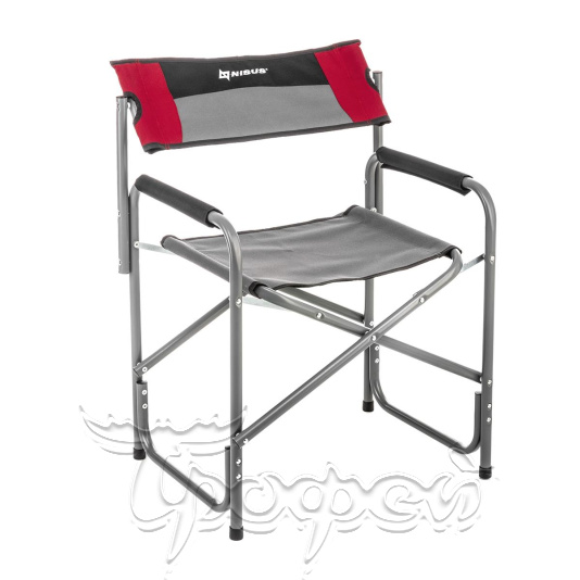 Кресло директорское, 200 кг, поворотная спинка, серый/красный/черный (T-N-DC-07-PS-GRD) NISUS 
