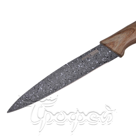 Нож кухонный Алмаз 12,7 см универс. нерж.сталь с антиналипающим покрытием блистер (803-078) 