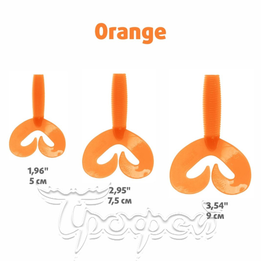 Твистер Credo Double Tail 1,96"/5 см Orange (HS-27-024-N) 