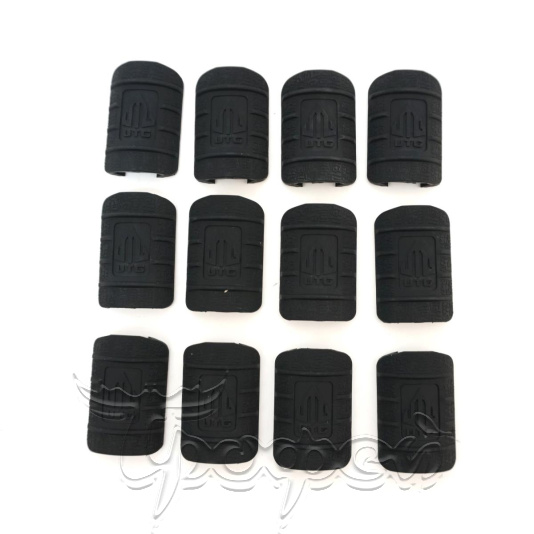 Комплект накладок UTG на Weaver/Picattiny для защиты рук, резина, со стопорным штифтом, черн,комплек 