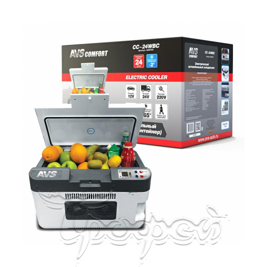 Холодильник автомобильный 24л, программное цифровое управление,12V/24V/220V CC-24WBC 