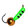 Мормышка Столбик, с латунным шариком, зеленый 
