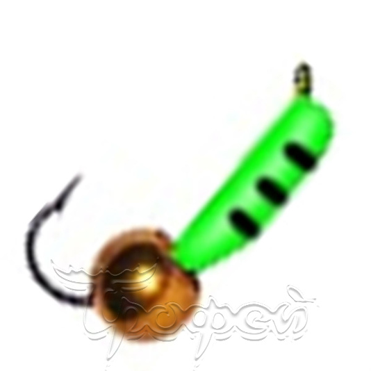 Мормышка Столбик, с латунным шариком, зеленый 