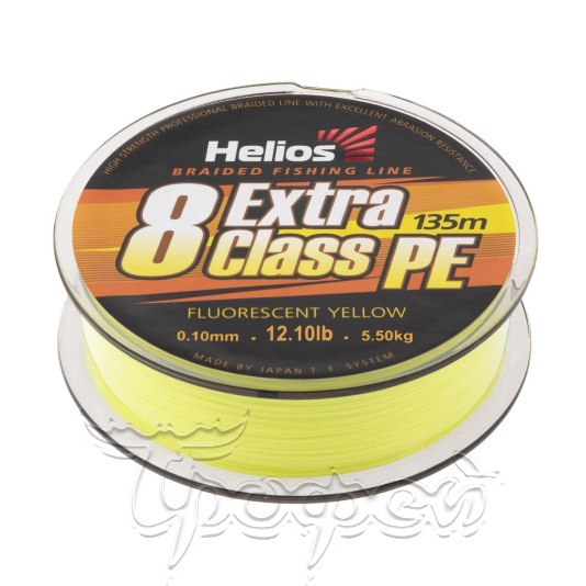 Шнур плетеный EXTRA CLASS 8 PE BRAID Yellow 135m 