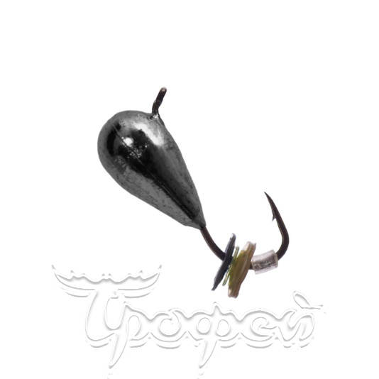 Мормышка вольфрамовая (Безмотылка №2) Капля с ушком d 3,2мм черный никель (1100-32022 BNi) 