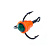 Крючок тройной с каплей EAST COAST UViolet (№ 6 оранжевый) 