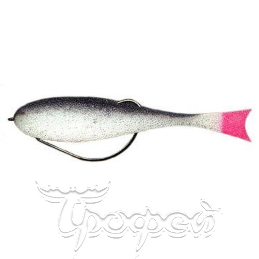 Поролоновая рыбка офсет Контакт 8 см бело-черная  