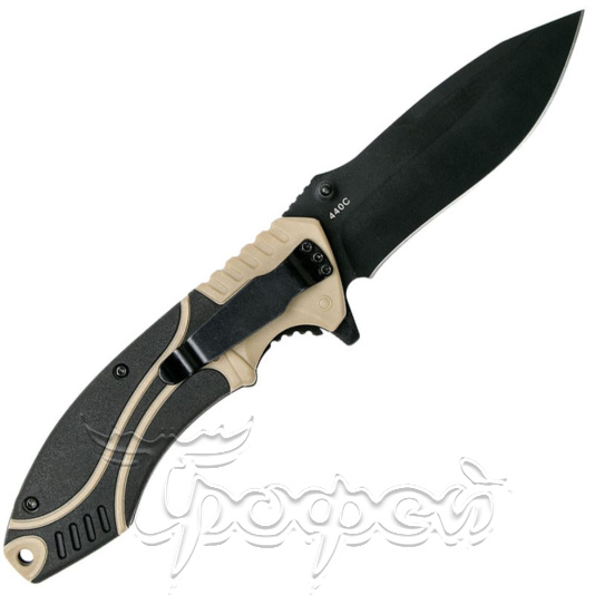 Нож складной, чёрно-песочная пластиковая рук-ть, сталь 440C, BK01RY307 Advance Desert Pro 