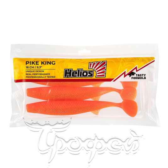Виброхвост Pike King Orange & Sparkles 