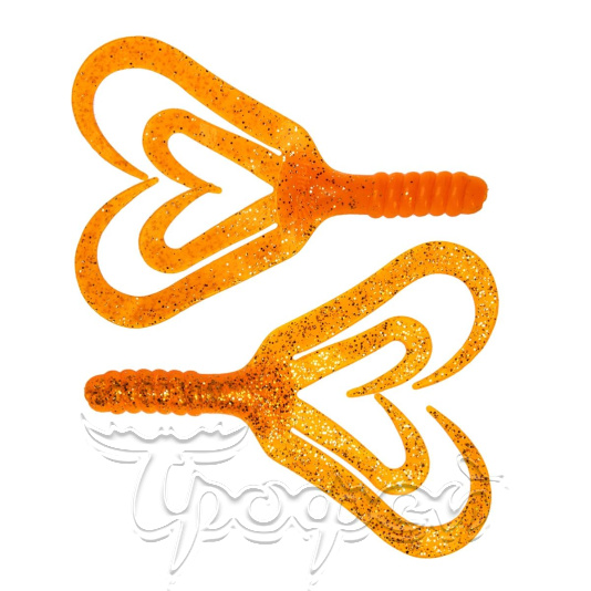 Твистер Credo Four tail 3,35"/8,5 см Orange & Sparkles (HS-20-022-N) 