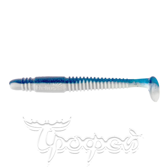 Виброхвост Minoga 3,75"/9.5 см Blue Sparkles & White (HS-17-026-N) 