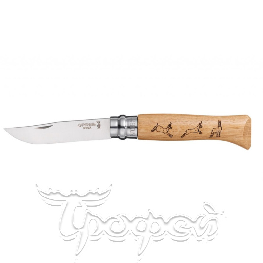 Нож №8 VRI Animalia Chamois (серна), рукоять дуб, длина клинка 8.5 см (0016219) 
