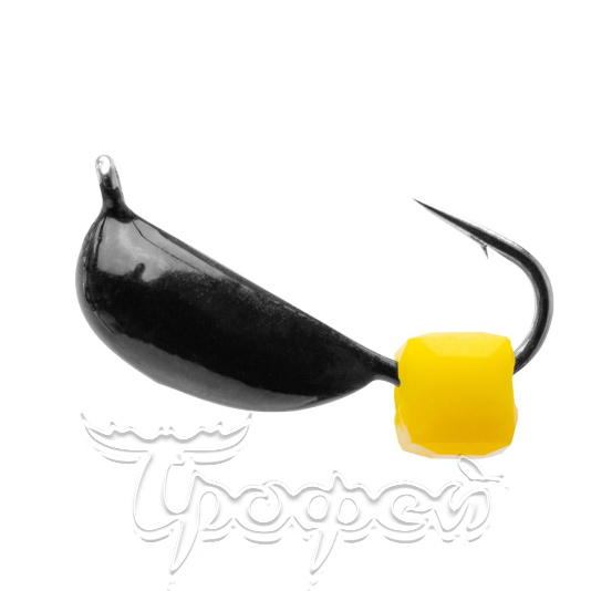 Мормышка Гвоздешарик черный банан, сырный кубик 