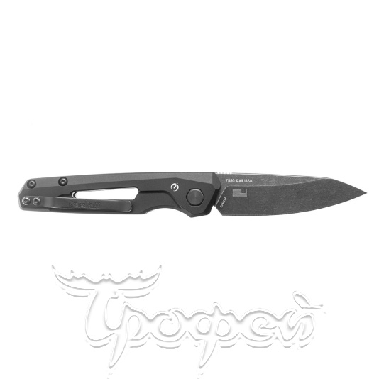Нож KERSHAW K7550 launch 11 - автомат., чёрная алюм. рук-ть, клинок CPM154, blackwash 