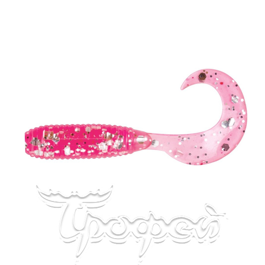 Твистер Tiny Credo 1,55"/4 см Silver Sparkles & Pink (HS-8-035-N) 