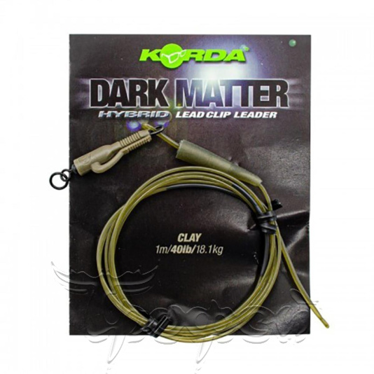 Готовый монтаж Dark Matter Leader Hybrid Lead Clip Clay Brown 40lb 1м KSZ37 
