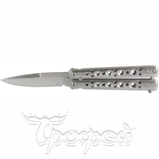 Нож бабочка серебро Y01S-1 
